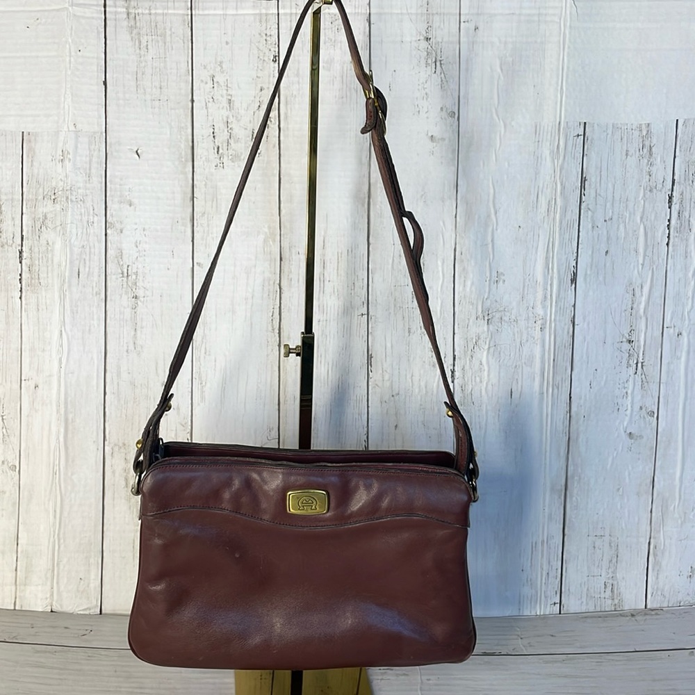 Etienne Aigner Vintage 1980's Oxblood/Burgundy Crossbody
